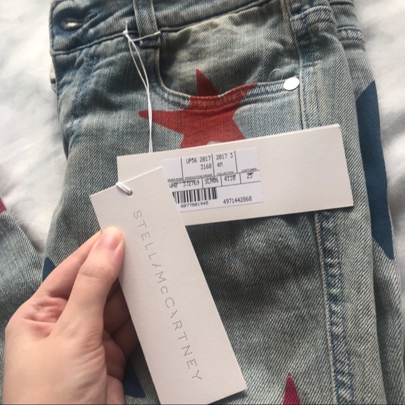 Authentic NWT Stella McCartney Denim Multi coloured star jeans - Picture 5 of 7